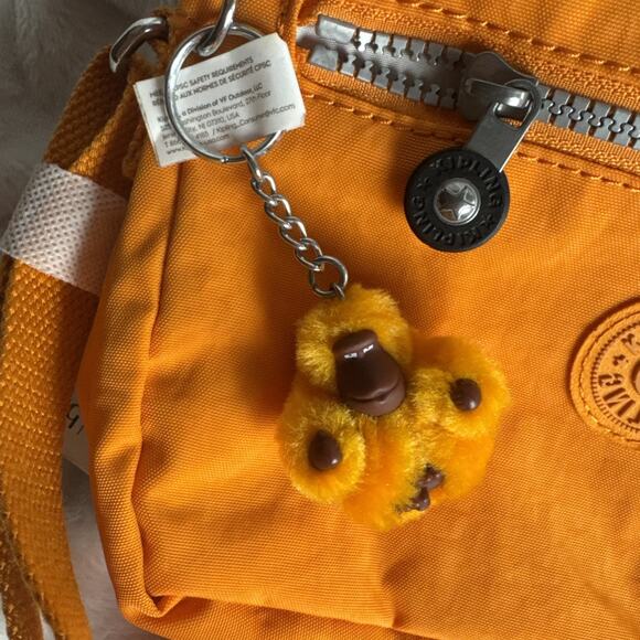 Kipling HB6467 Keefe Shoulder Crossbody Bag Double Zip Orange NEW GORILLA NWT - Picture 9 of 9